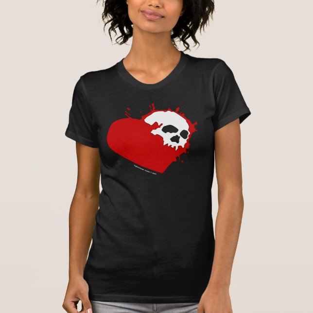 Skull Heart Womens Shirt (Front)