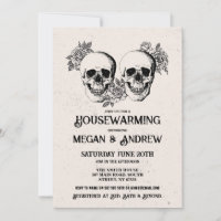 Skull Housewarming Party Halloween New Home Invite