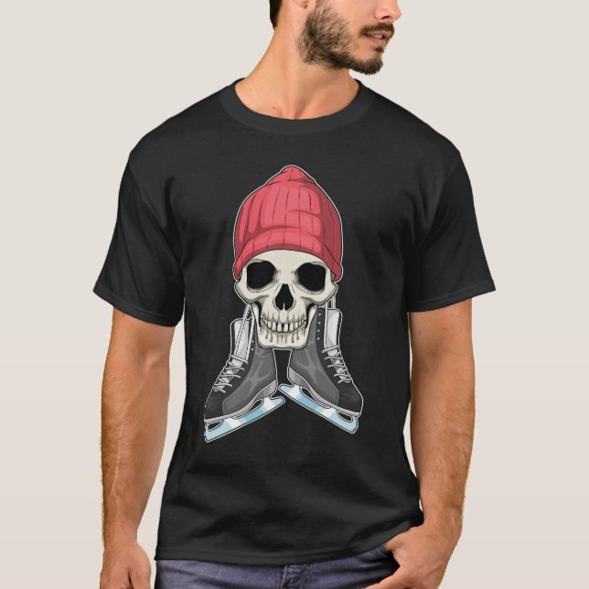 Skull Ice skating Ice skates T-Shirt (Front)