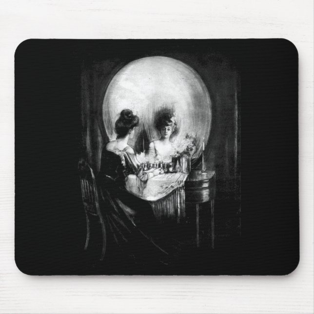 Skull illusion all is vanity  mouse pad (Front)