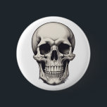 Skull Illustration 6 Cm Round Badge<br><div class="desc">Fantasy Rock Punk Heavy Metal Art - Skull Skeleton - Digital Fantasy Art</div>