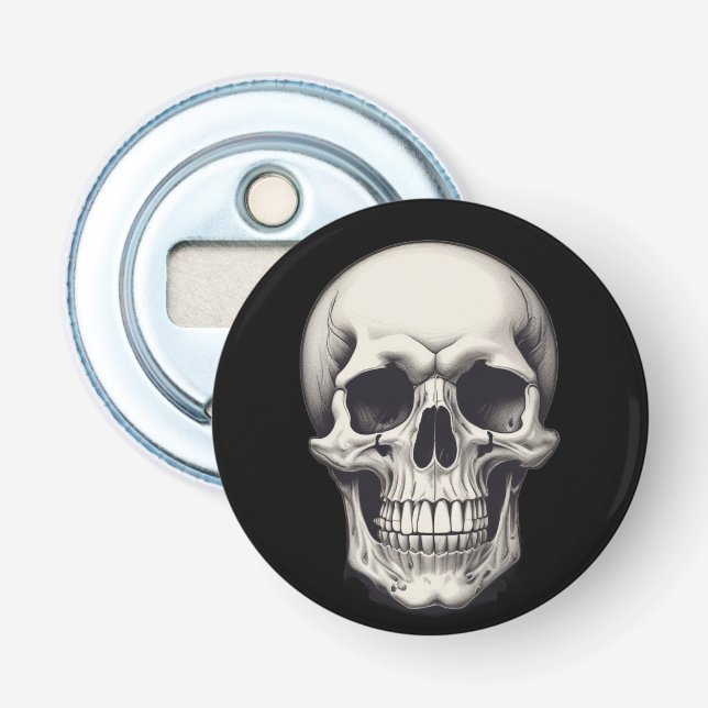 Skull Illustration Bottle Opener (Front)