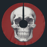 Skull Illustration Brushed Polyester Tree Skirt<br><div class="desc">Fantasy Rock Punk Heavy Metal Art - Skull Skeleton - Digital Fantasy Art</div>