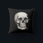 Skull Illustration Cushion<br><div class="desc">Fantasy Rock Punk Heavy Metal Art - Blue Skull Skeleton - Digital Fantasy Art</div>