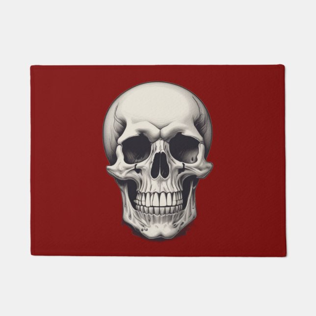Skull Illustration Doormat (Front)