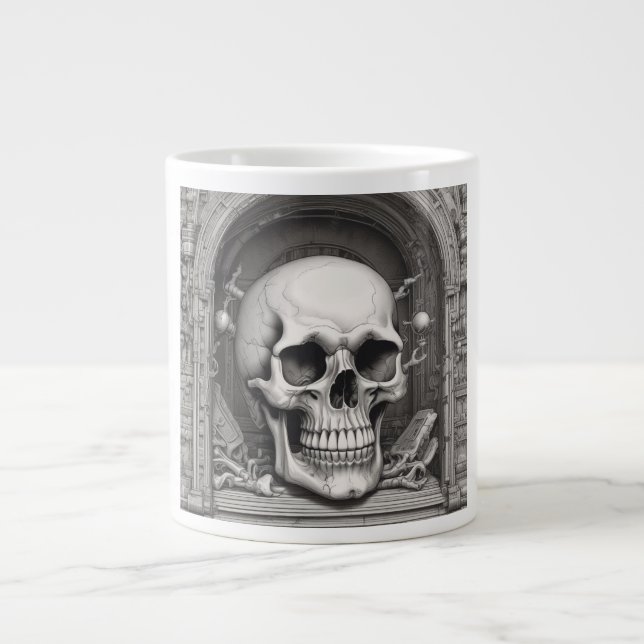 Skull Illustration Large Coffee Mug (Front)