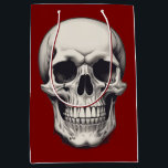 Skull Illustration Medium Gift Bag<br><div class="desc">Fantasy Rock Punk Heavy Metal Art - Skull Skeleton - Digital Fantasy Art</div>