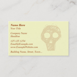 Skull illustration motif. business card