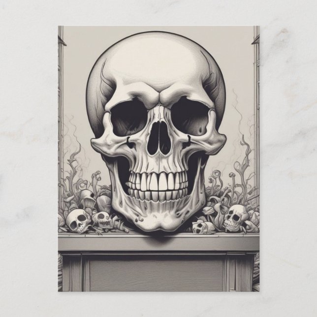 Skull Illustration Postcard (Front)