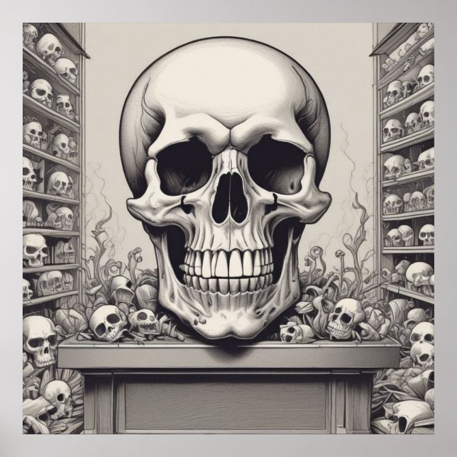 Skull Illustration Poster (Front)