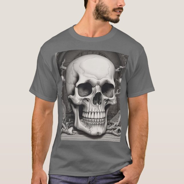 Skull Illustration T-Shirt (Front)