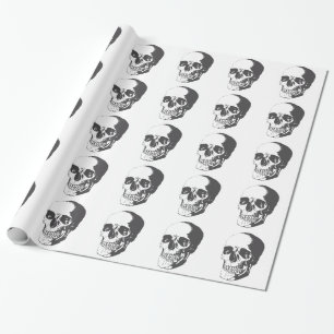 Skull illustration wrapping paper