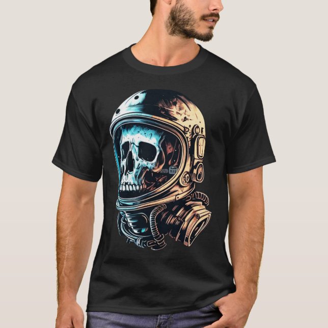 Skull in an astronaut helmet skull astronaut  1 T-Shirt (Front)