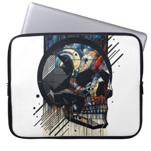 Skull in different styles 37 laptop sleeve