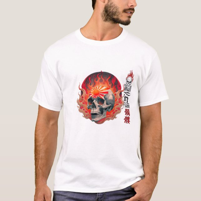 Skull in Flame T-Shirt (Front)