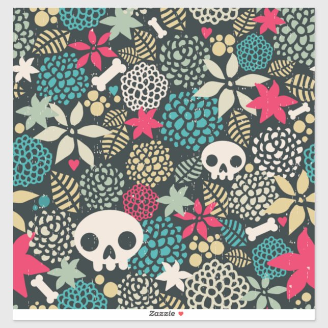 Skull in flowers (Sheet)