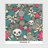 Skull in flowers