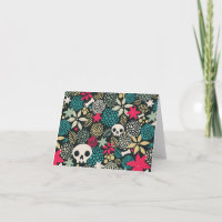 Skull in flowers