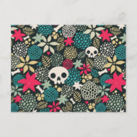 Skull in flowers