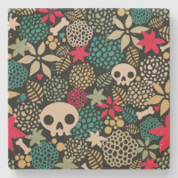 Skull in flowers