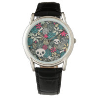Skull in flowers