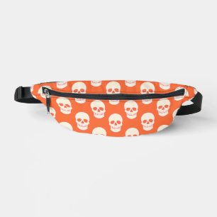 Skull in Pink, Orange and Cream Bum Bags