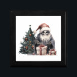 Skull in Santa hat with gothic Christmas tree Gift Box<br><div class="desc">Festive and dark.</div>