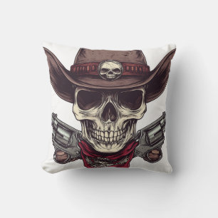 Skull in the Wild West Cushion