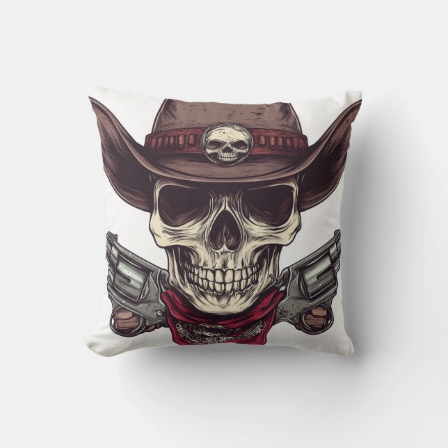 Skull in the Wild West Cushion (Front)