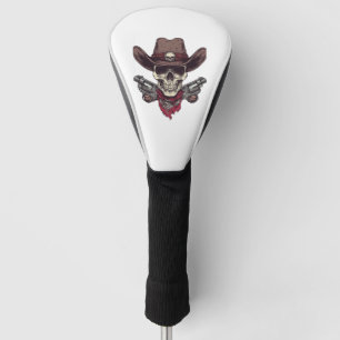 Skull in the Wild West Golf Head Cover
