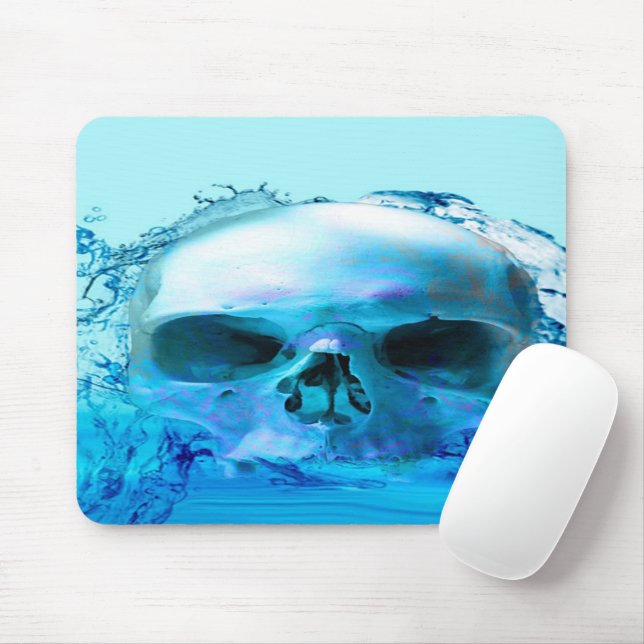 Skull in Water Mouse Mat (With Mouse)