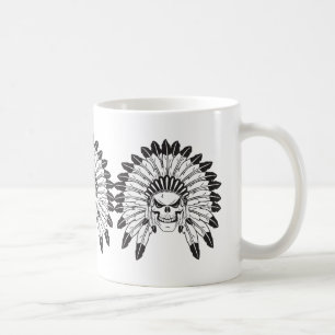 Skull Indian Chief Coffee Mug