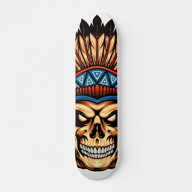 Skull Indian  Skateboard (Front)