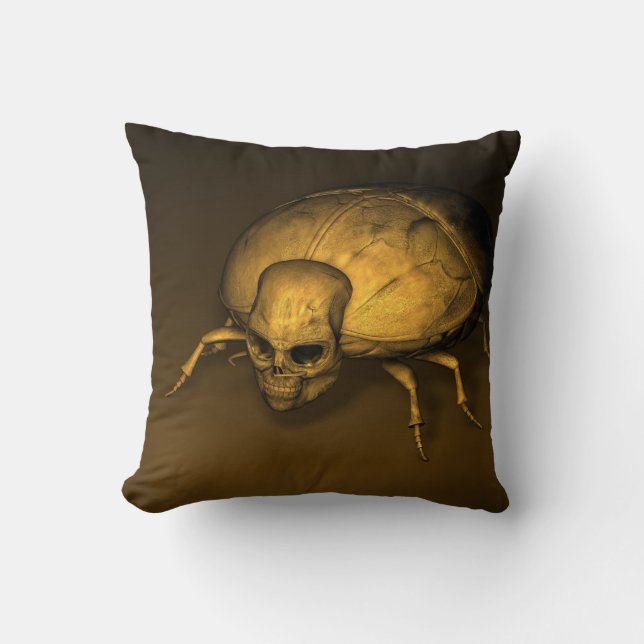 Skull Insects Cushion (Front)
