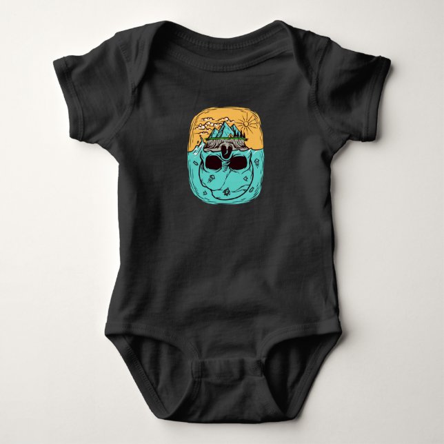 Skull Island Baby Bodysuit (Front)