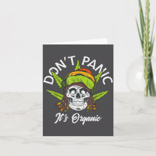 Skull Jamaica Rasta Funny Don´t Panic It´s Organic Card