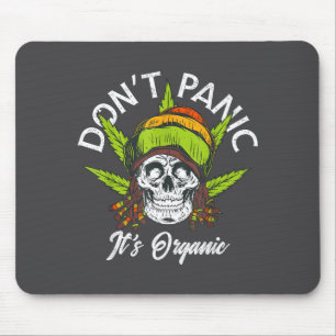 Skull Jamaica Rasta Funny Don´t Panic It´s Organic Mouse Pad