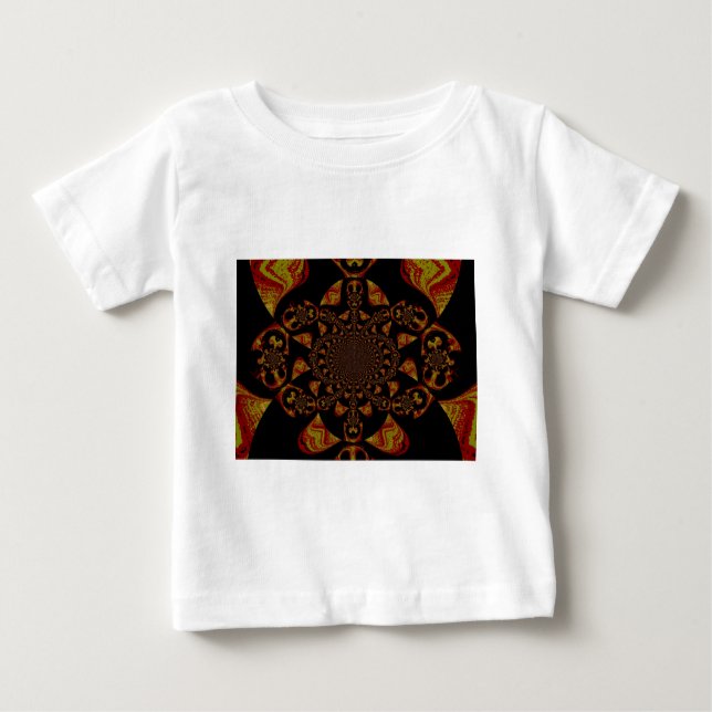 Skull Kaleidoscope Art Print Baby T-Shirt (Front)
