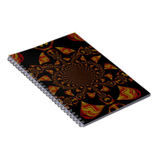 Skull Kaleidoscope Art Print Spiral Notebook