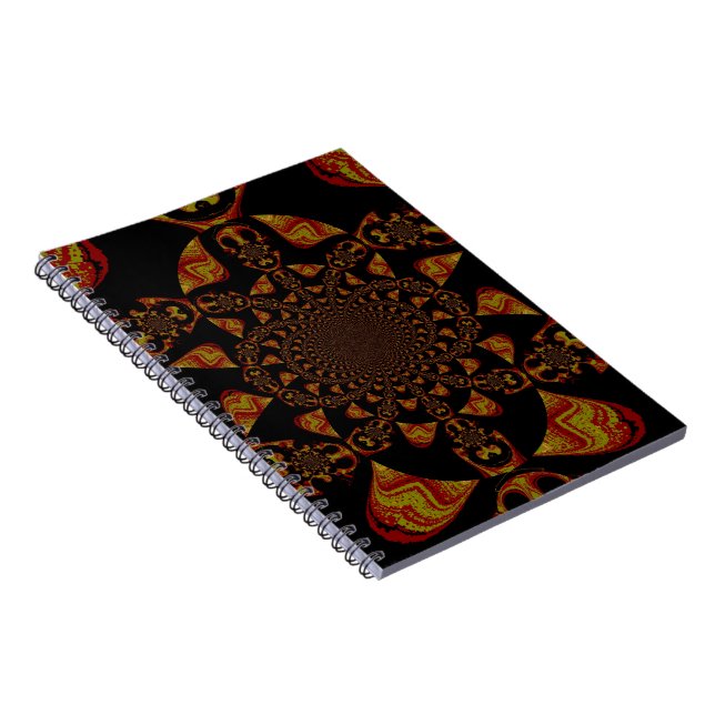Skull Kaleidoscope Art Print Spiral Notebook (Right Side)