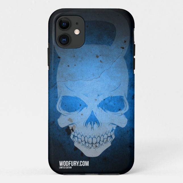 Skull Kettlebell - Blue - Limited Edition Case-Mate iPhone Case (Back)