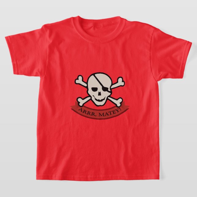 Skull - Kids' Basic T-Shirt (Laydown)