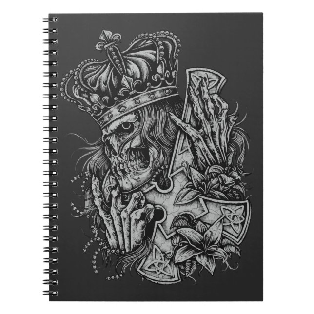 Skull KingSpiral Photo Notebook (Front)