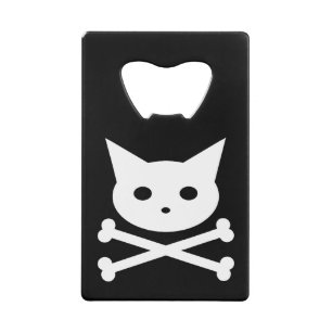 Skull Kitty Credit Card Bottle Opener