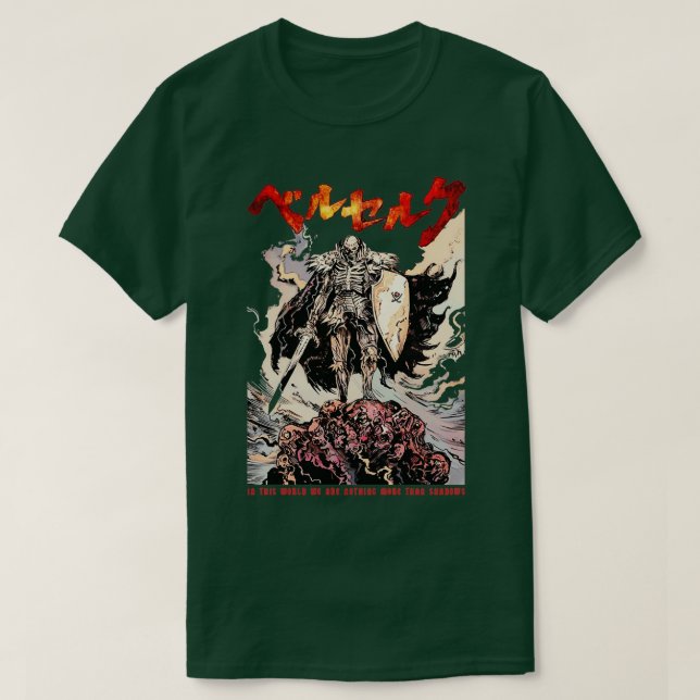 Skull Knight Skeleton Warrior T-Shirt (Design Front)