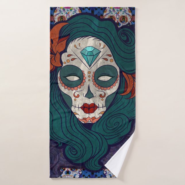 Skull Ladies Bath Towel (Bath Towel)