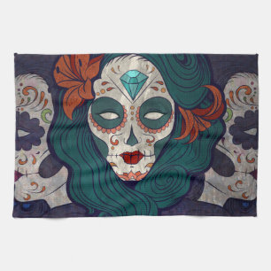 Skull Ladies Tea Towel