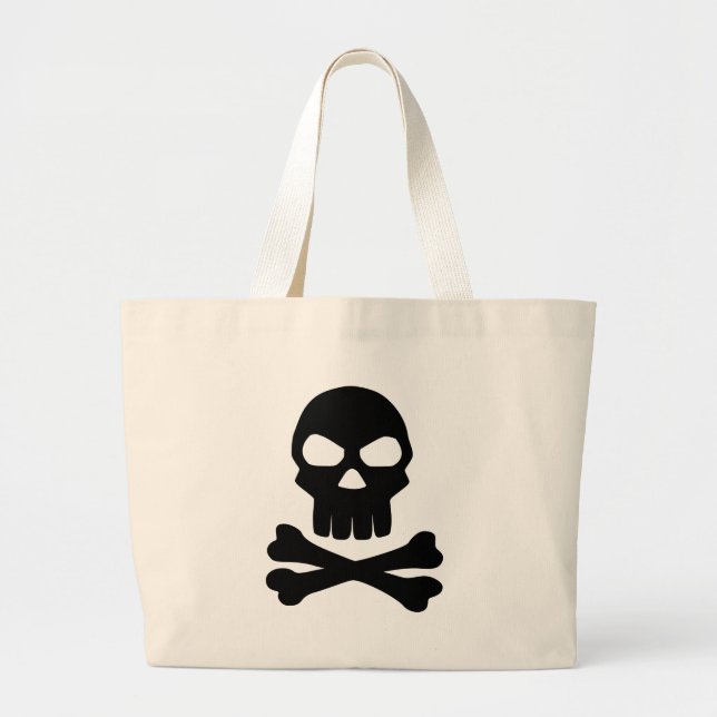 Skull Large Tote Bag (Front)