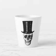Skull Latte Coffee Mug, Coffee Cup,