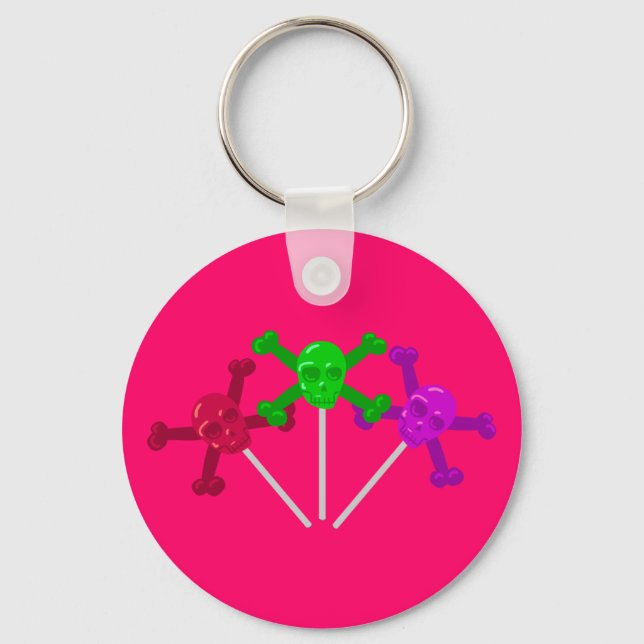 Skull Lollipops Key Ring (Front)
